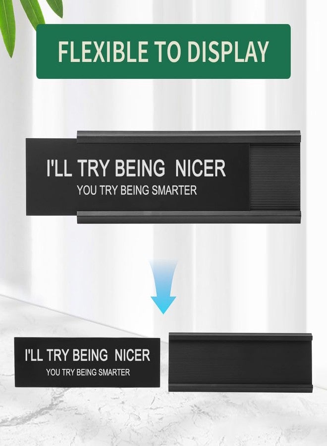 QWLWBU Funny Desk Signs for Office Women Men,Sarcastic Snarky Gift Prank Humor Naughty Sign for Coworker Colleague Intern Mentor Leader Manager Staff Teacher - Image 5